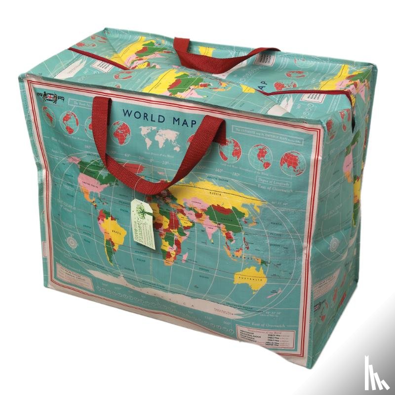  - Jumbo Shopper zak vintage world map