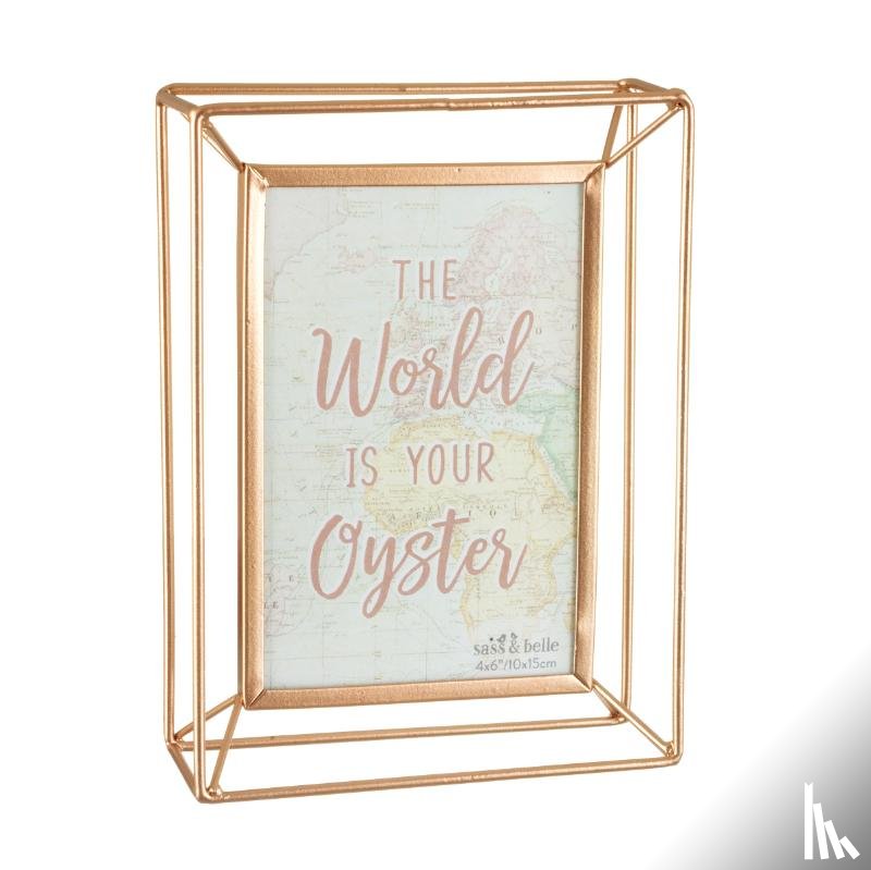  - Fotolijstje in roze en goud World explorer