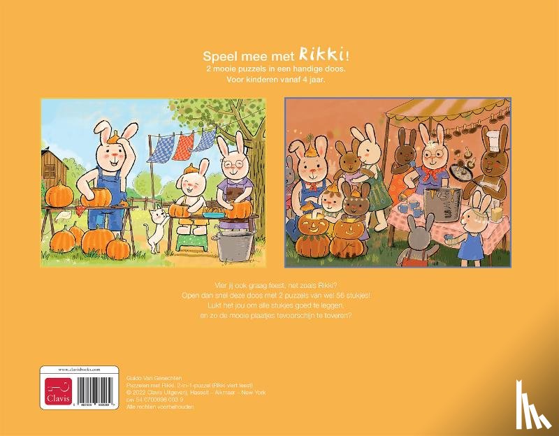  - Puzzelen met Rikki. 2-in-1-puzzel Rikki viert feest