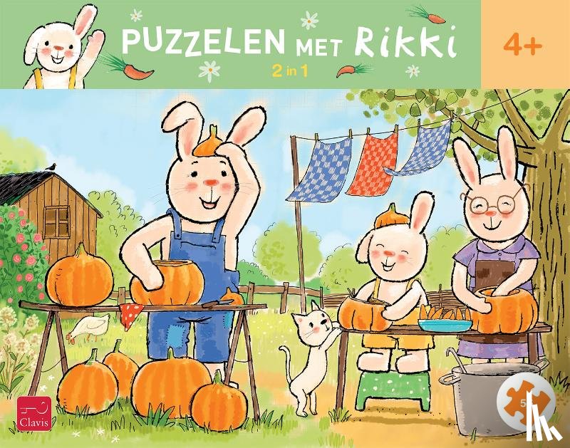  - Puzzelen met Rikki. 2-in-1-puzzel Rikki viert feest