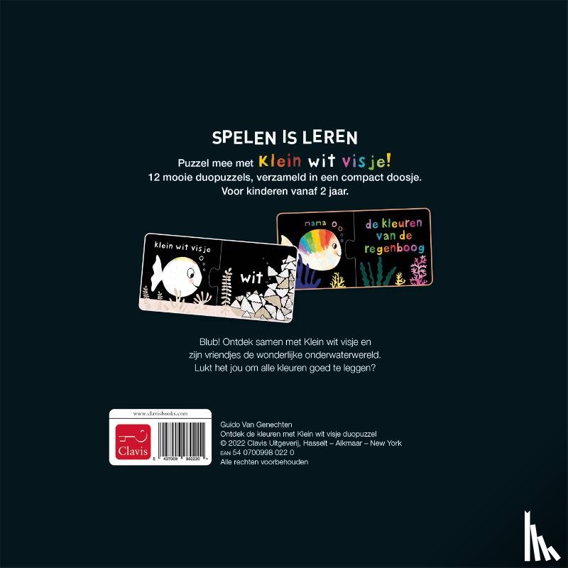  - Duopuzzel Klein wit visje. Kleuren