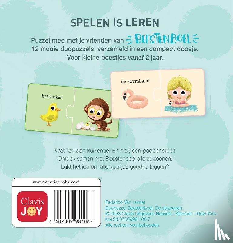  - Duopuzzel Beestenboel. De seizoenen