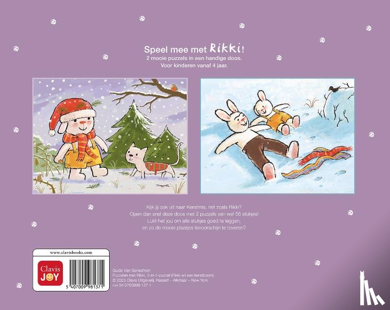  - Puzzelen met Rikki. 2-in-1-puzzel Kerstmis