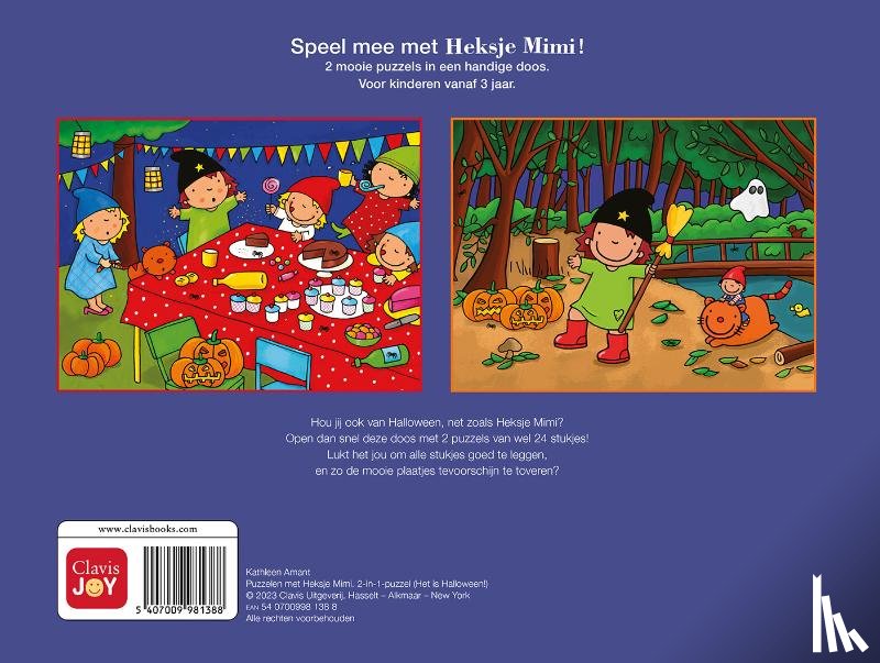  - Puzzelen met Heksje Mimi. 2-in-1-puzzel Halloween