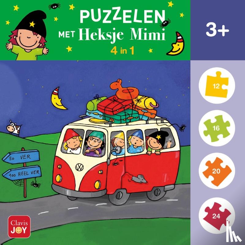  - Puzzelen met Heksje Mimi. 4-in-1-puzzel