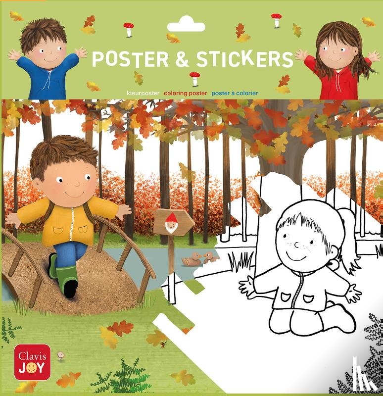  - Kleurposter Luuk en Lotje. Het herfstbos