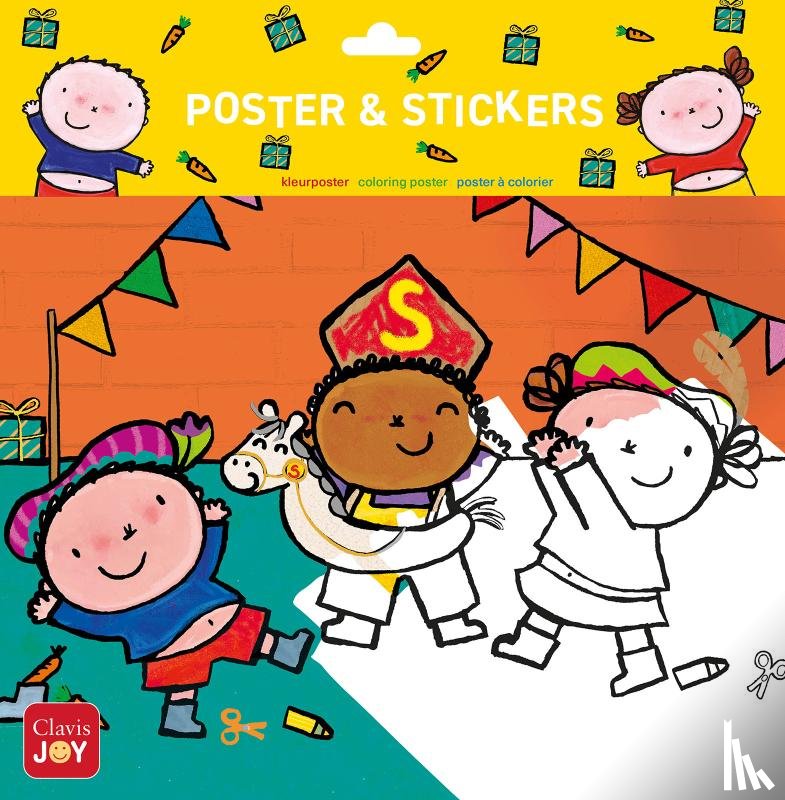  - Kleurposter Karel en Kaatje spelen sinterklaas