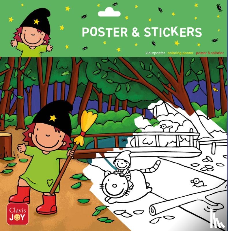  - Kleurposter Heksje Mimi in het bos