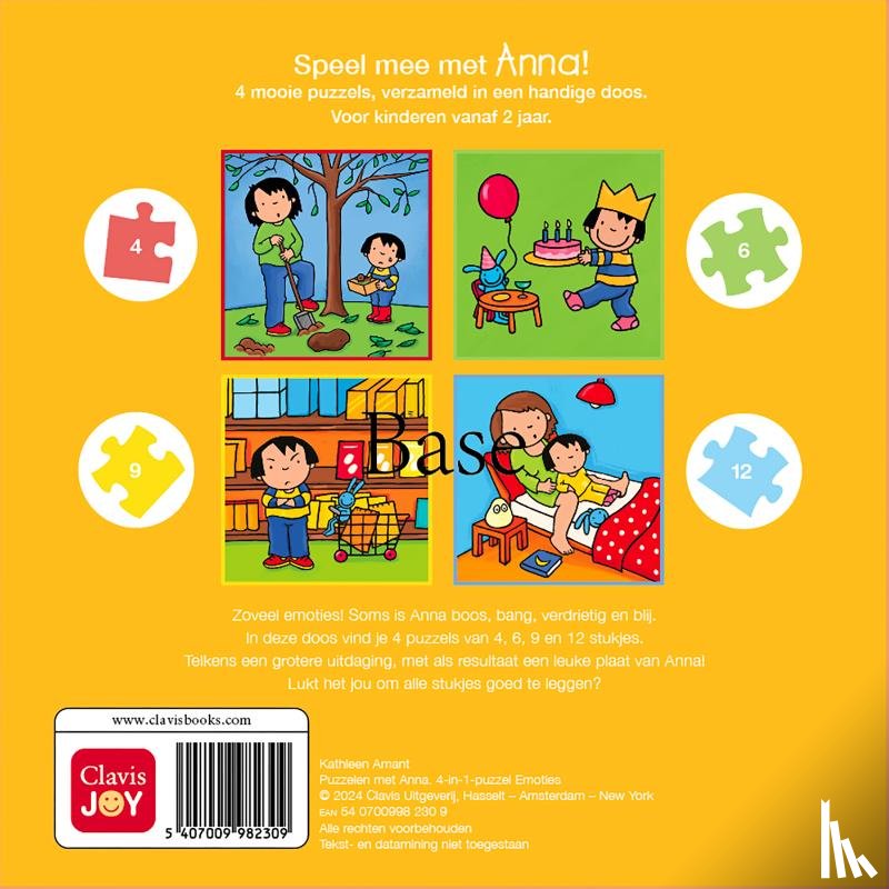 - Puzzelen met Anna. 4-in-1-puzzel emoties
