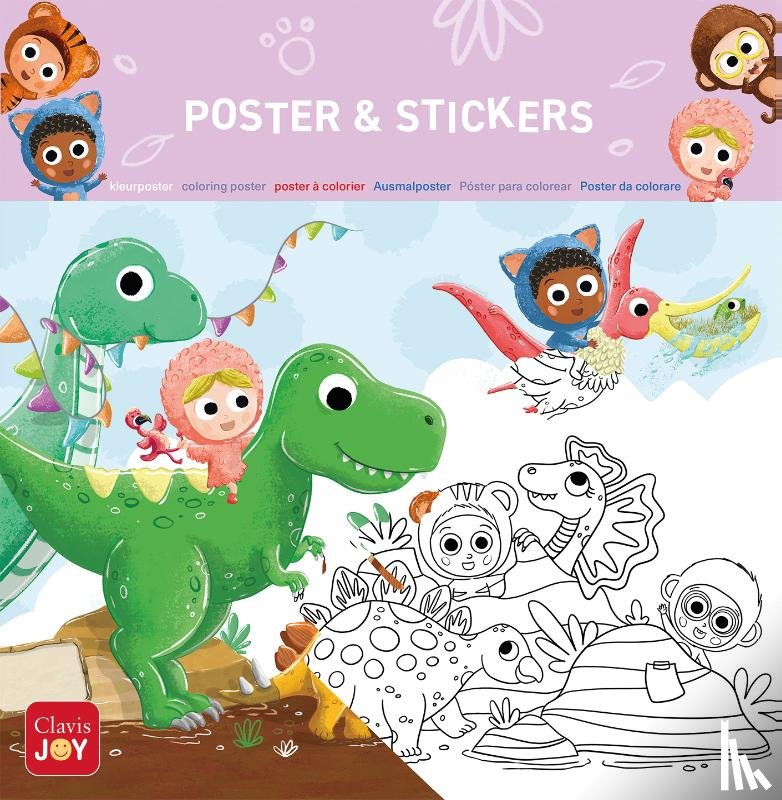  - Kleurposter Beestenboel. Dinosaurus