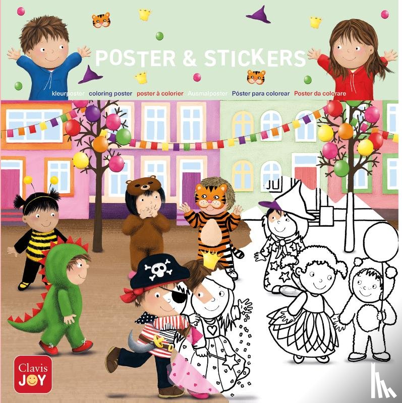  - Kleurposter Luuk en Lotje. Het is Carnaval