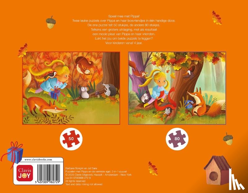  - Puzzelen met Pippa en de vermiste egel. 2-in-1-puzzel