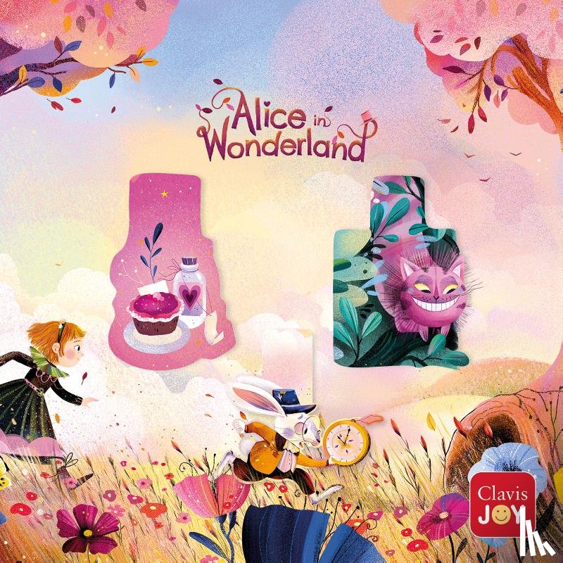  - Magnetische boekenleggers Alice in Wonderland