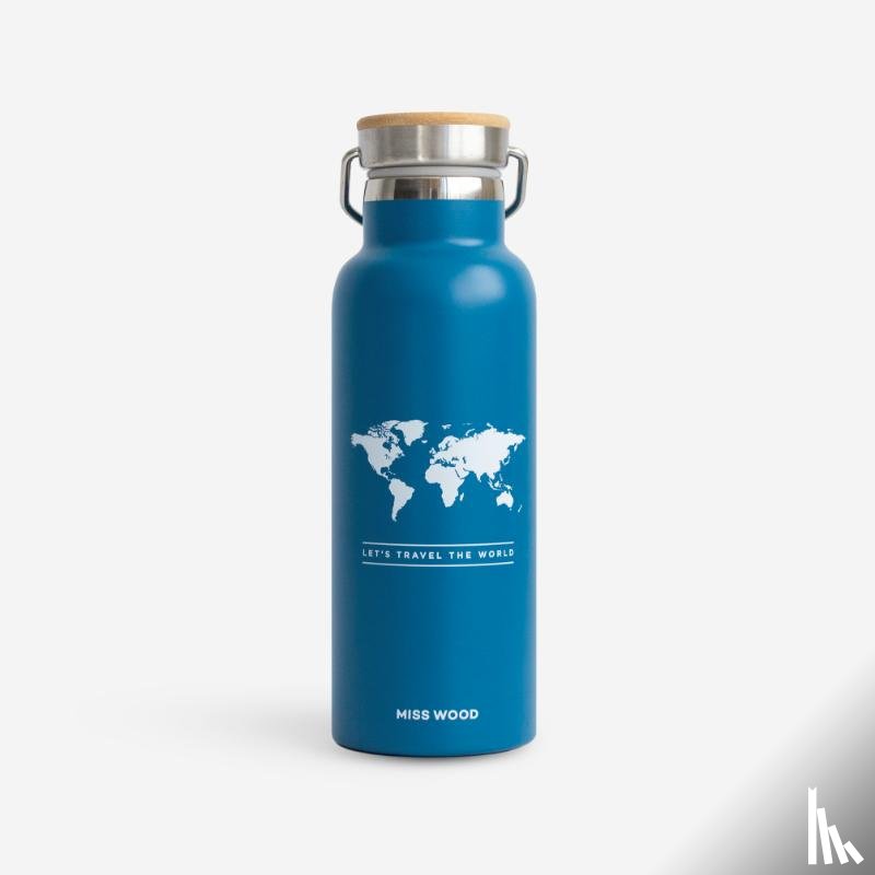  - Woody drinkbus Wereld Blauw - Wit