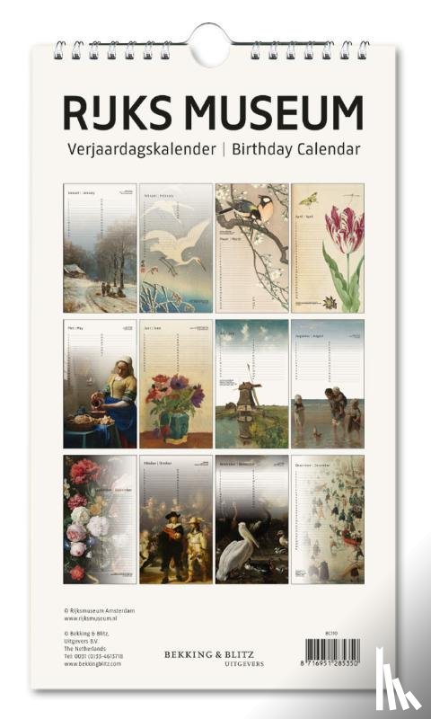  - Verjaardagskalender: Masterpieces, Rijksmuseum Amsterdam