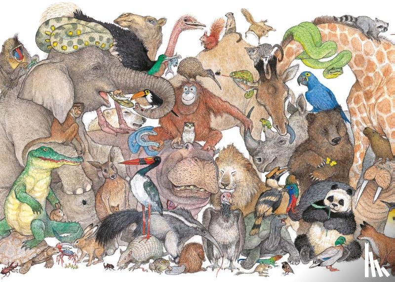  - Puzzel (200 stukjes): Beestenboel, uit "Van mug tot olifant", Ingrid en Dieter Schubert