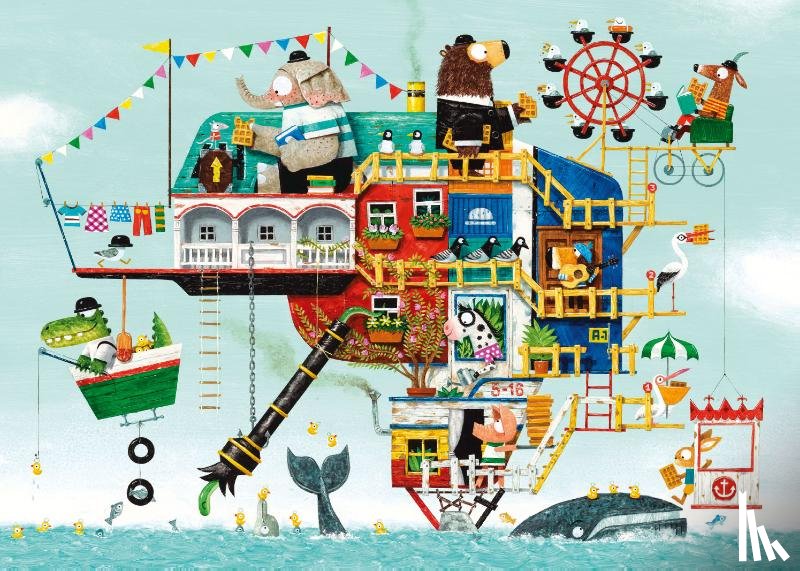  - Puzzel - 200 stukjes - Prentenboekoek Het eiland van Olifant - Leo Timmers