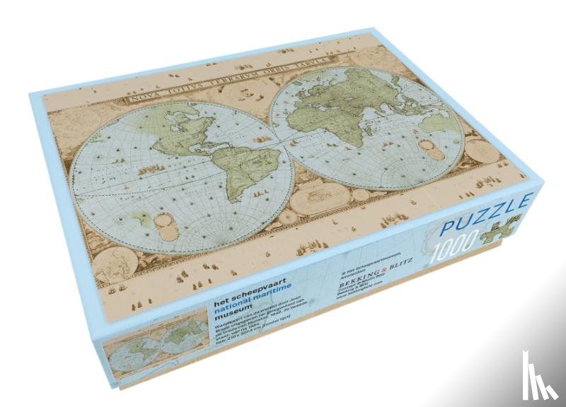  - Puzzel (1.000 stukjes): Wandkaart van de wereld door Joan Blaeu, Het Scheepvaartmuseum