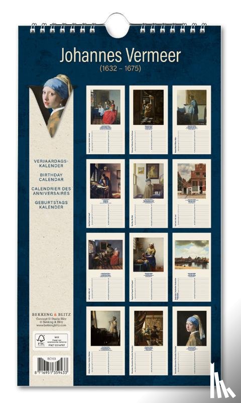  - Verjaardagskalender: Meisje met de parel - Girl with the Pearl Earring, Vermeer, Mauritshuis