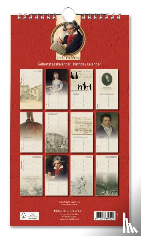  - Verjaardagskalender: Ludwig van Beethoven, Beethoven-Haus Bonn