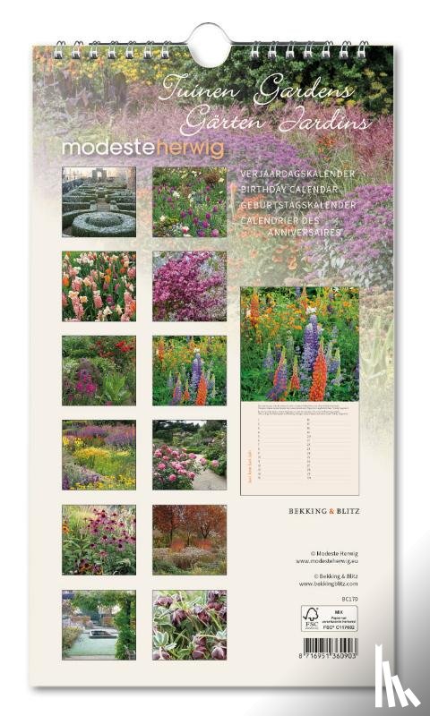  - Verjaardagskalender: Tuinen, Modeste Herwig