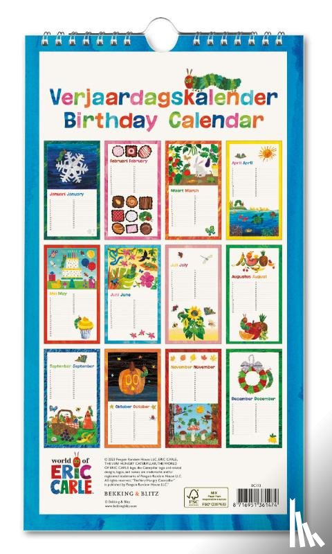  - Verjaardagskalender: The very hungry caterpillar, Eric Carle