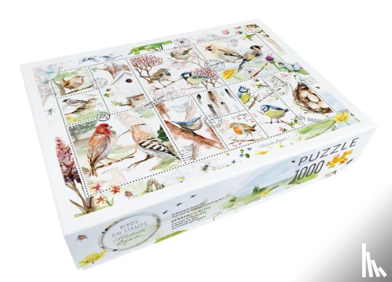  - Puzzel (1.000 stukjes): Birds on stamps, Michelle Dujardin