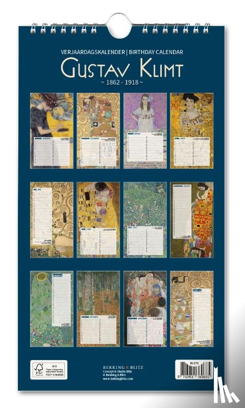  - Verjaardagskalender: Gustav Klimt
