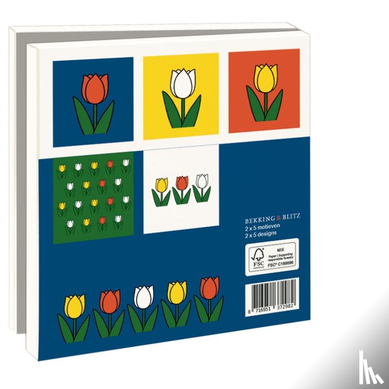  - Kaartenmapje met env, vierkant: Tulpen, Dick Bruna