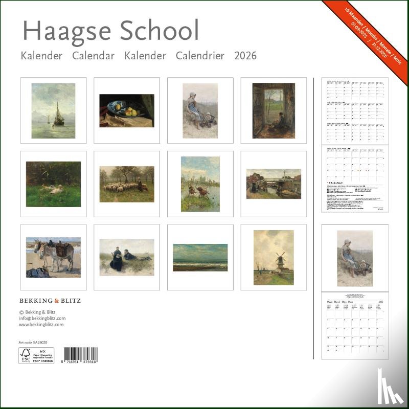  - Haagse School maandkalender 2026