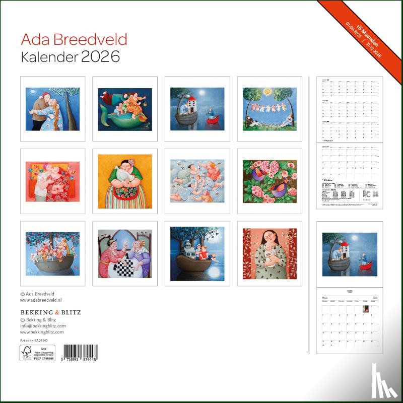  - Ada Breedveld maandkalender 2026