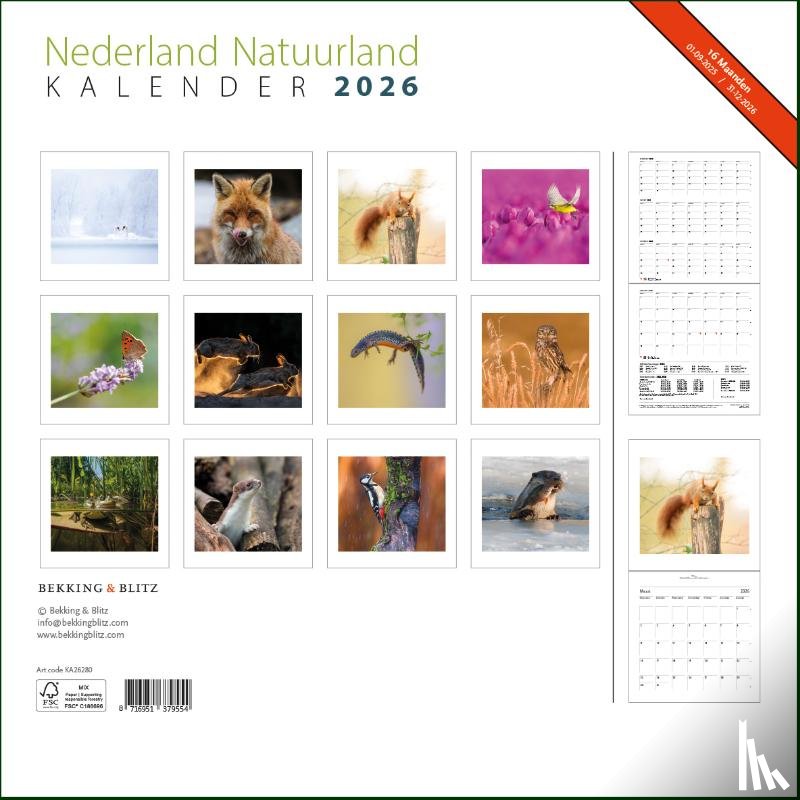  - Nederland Natuurland maandkalender 2026