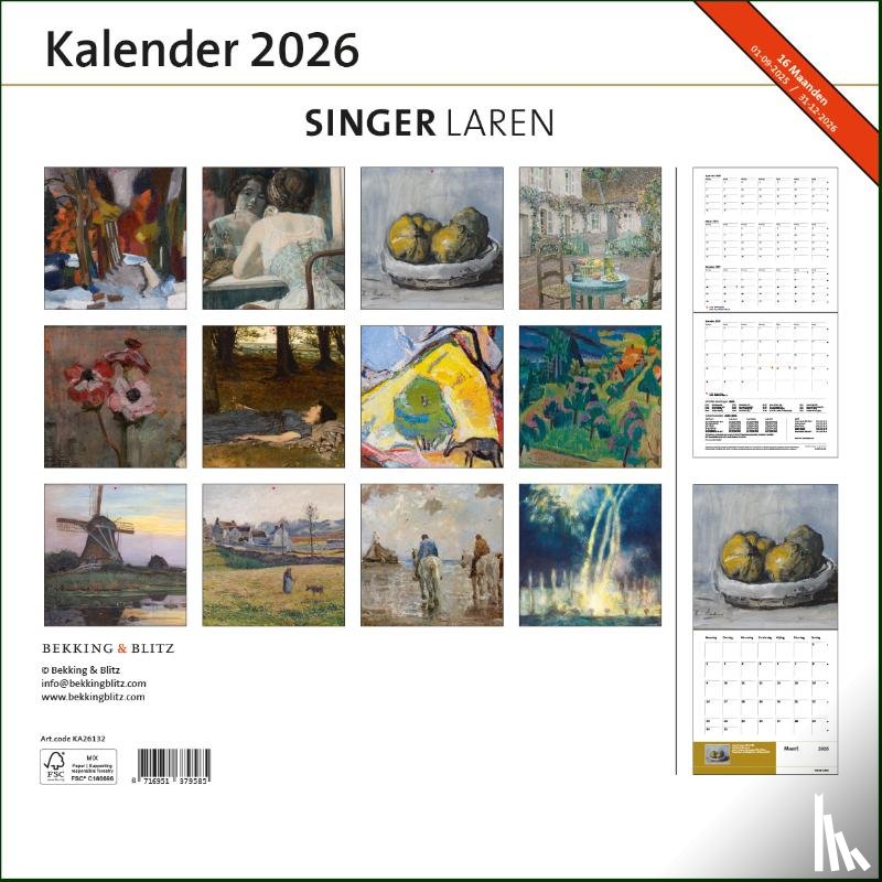  - Singer Laren maandkalender 2026