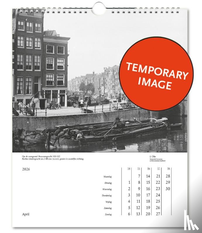  - Amsterdam rond 1900 kalender 2026, Jacob Olie