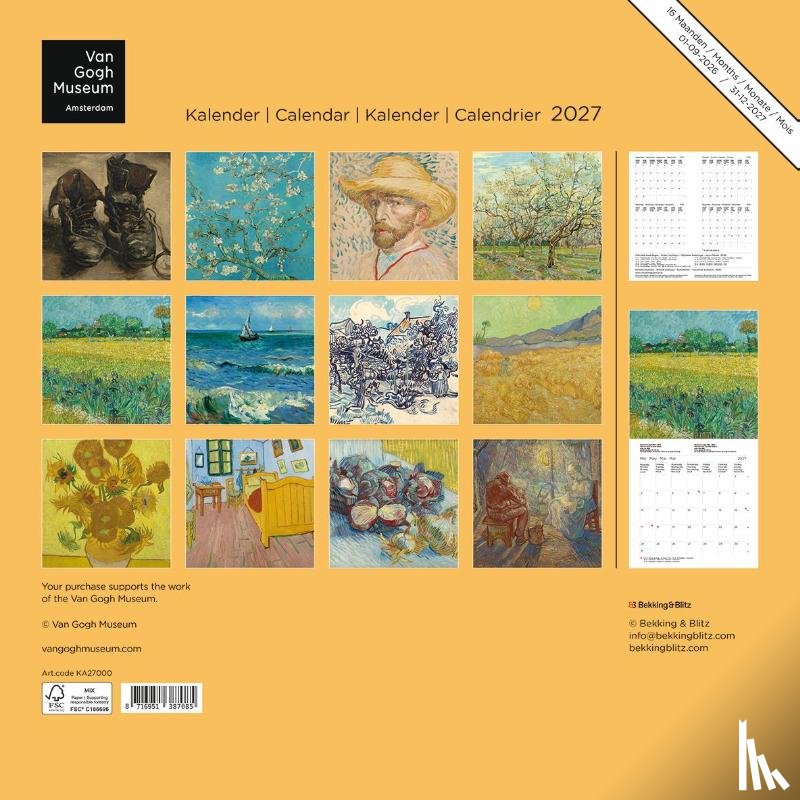  - Van Gogh maandkalender 2027