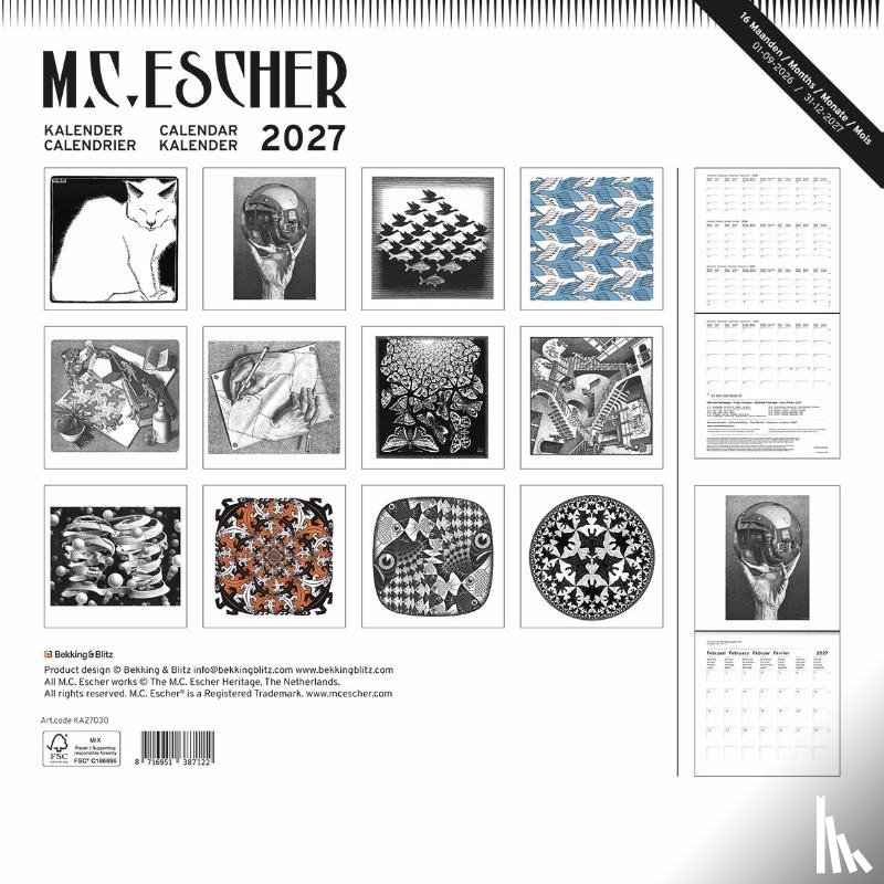  - M.C. Escher maandkalender 2027