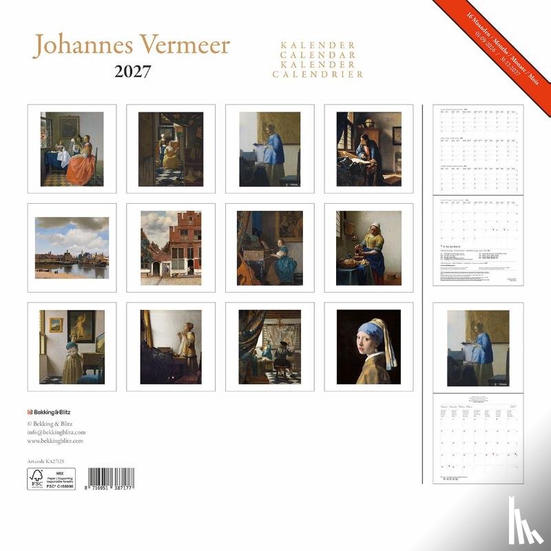  - Vermeer maandkalender 2027