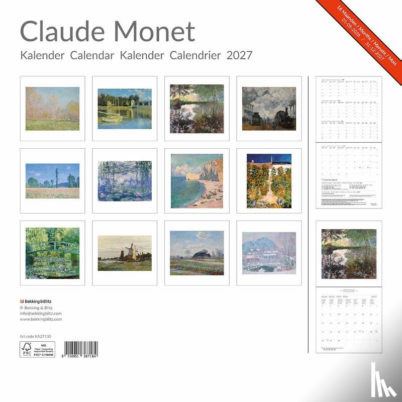  - Claude Monet maandkalender 2027