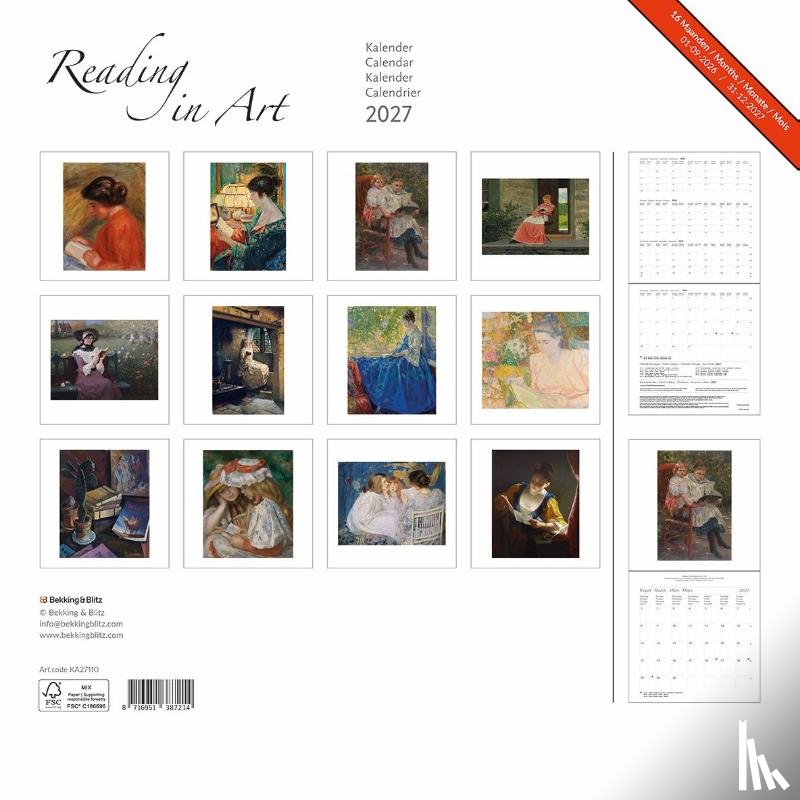  - Reading in Art maandkalender 2027