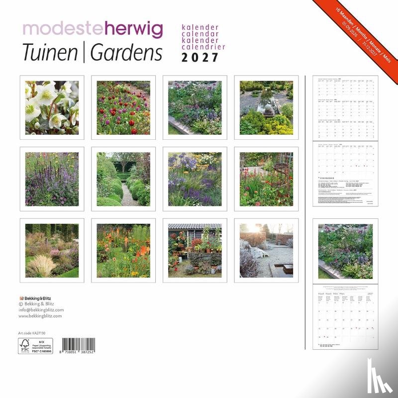  - Tuinen - Gardens, Modeste Herwig maandkalender 2027