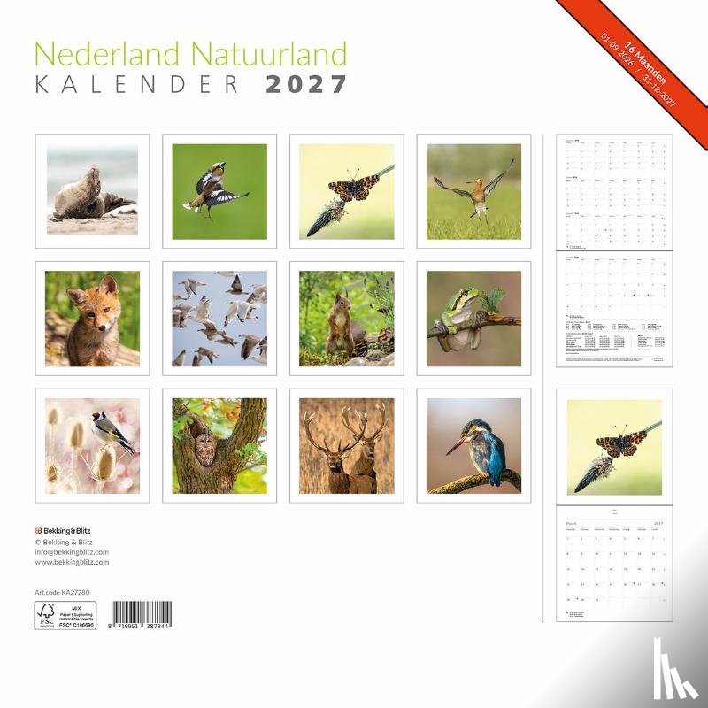  - Nederland Natuurland maandkalender 2027