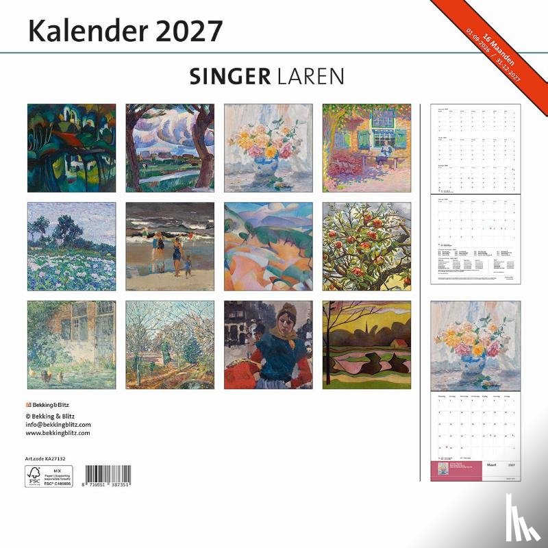  - Singer Laren maandkalender 2027