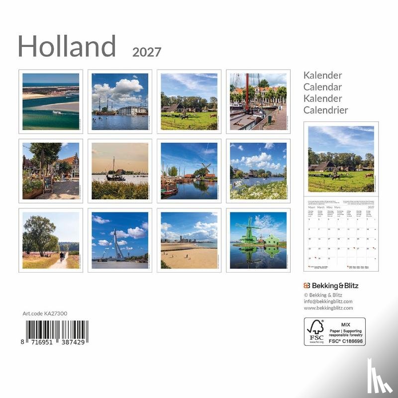  - Holland mini maandkalender 2027