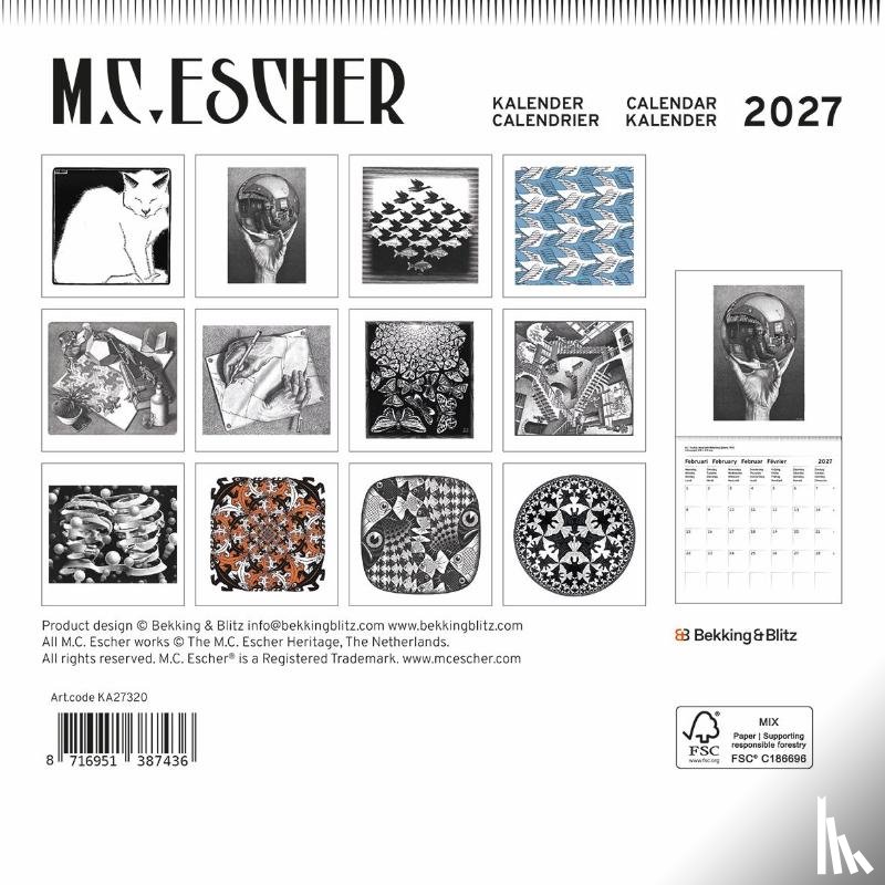  - M.C. Escher mini maandkalender 2027