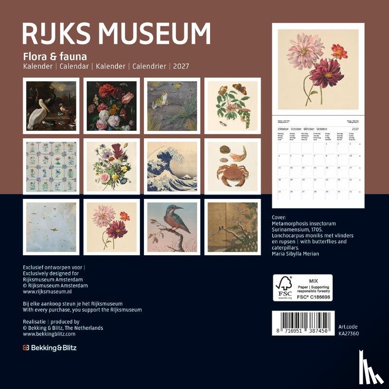  - Rijksmuseum Amsterdam mini maandkalender 2027