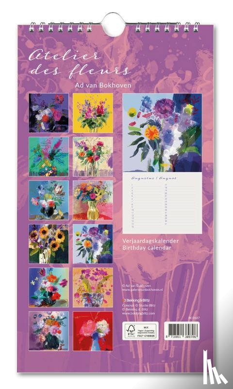  - Verjaardagskalender: Ateliers des fleuris, Ad van Bokhoven