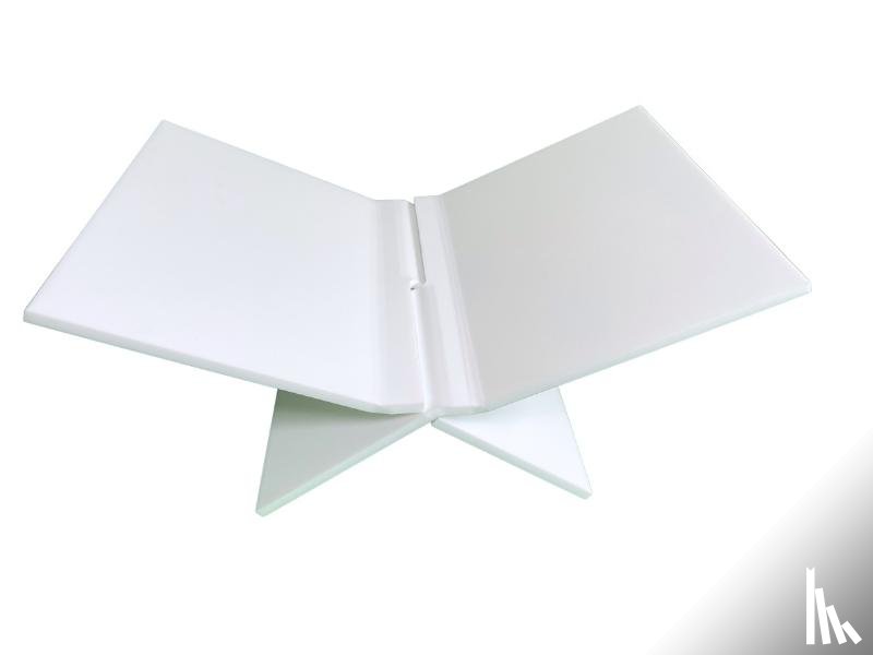  - Boekenstandaard perspex middel design mat wit