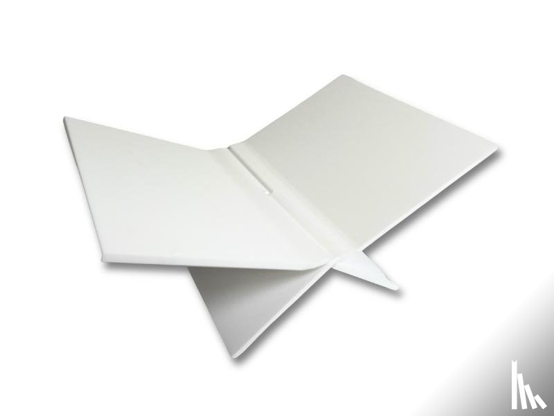  - Boekenstandaard perspex middel design mat wit