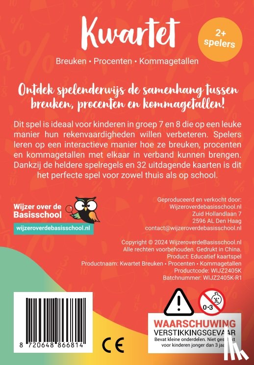  - Kwartet Breuken, Procenten en Kommagetallen