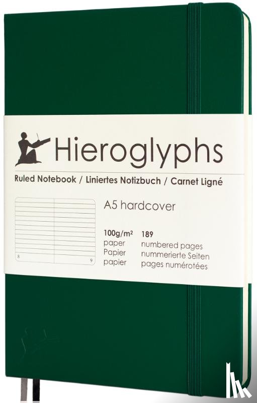  - Hieroglyphs Notitieboek - A5 Gelinieerd - Groen
